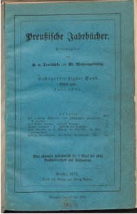 cover of the book Preußische Jahrbücher