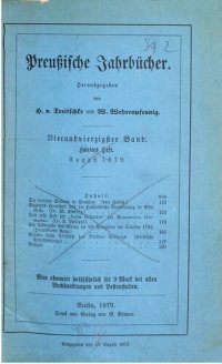 cover of the book Preußische Jahrbücher