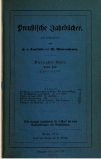 cover of the book Preußische Jahrbücher