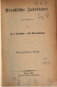 cover of the book Preußische Jahrbücher