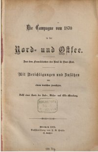 cover of the book Die Kampagne von 1870 in der Nord- und Ostsee