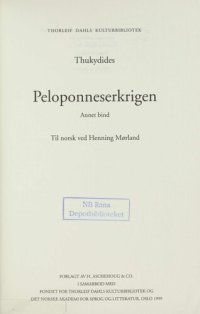 cover of the book Peloponneserkrigen 2