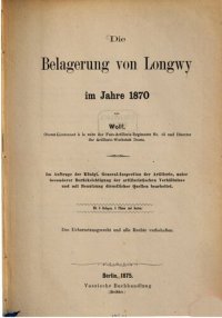 cover of the book Die Belagerung von Longwy im Jahre 1870