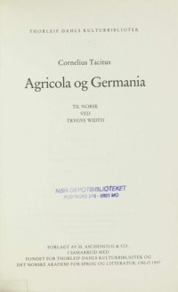 cover of the book Agricola og Germania