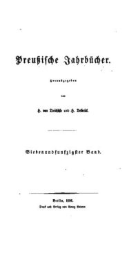 cover of the book Preußische Jahrbücher