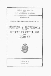 cover of the book Fortuna y providencia en la literatura castellana del siglo XV