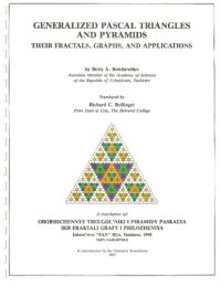 cover of the book Generalized Pascal triangles and pyramids: their fractals, graphs, and applications