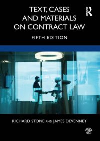 cover of the book Text, Cases and Materials on Contract Law