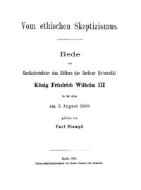 cover of the book Vom ethischen Skeptizismus