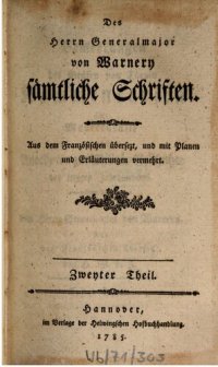 cover of the book Des Herrn Generalmajor von Warnery sämtliche Schriften / Bemerkungen über des Grafen von Turpin Kommentarien über Montecucoli