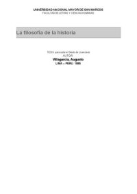 cover of the book La filosofía de la historia