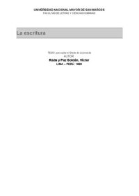 cover of the book La escritura