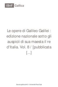 cover of the book Le Opere di Galileo Galilei, Edizione Nazionale