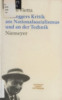 cover of the book Heideggers Kritik am Natıionalsozialismus und an der Technik