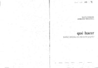 cover of the book Qué hacer: teoría y práctica en educación popular