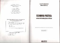 cover of the book Economia política: uma introdução crítica