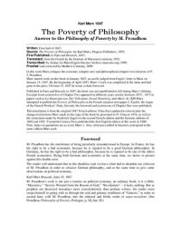 cover of the book The poverty of philosophy