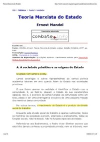 cover of the book Teoria marxista do Estado