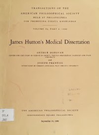 cover of the book James Hutton’s Medical Dissertation