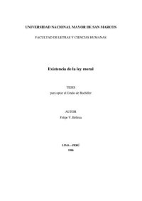 cover of the book Existencia de la ley moral