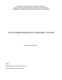 cover of the book Santo Toribio Mogrovejo, misionero y pastor