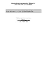 cover of the book Descartes (historia de la filosofía)