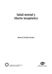 cover of the book Salud mental y aborto terapéutico