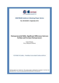 cover of the book Entrepreneurial Skills, Significant Differences between Serbian and German Entrepreneurs