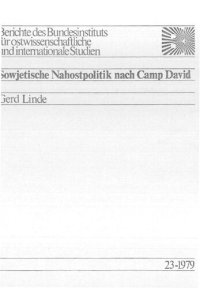 cover of the book Sowjetische Nahostpolitik nach Camp David