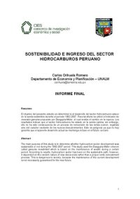 cover of the book Sostenibilidad e ingreso del sector hidrocarburos peruano