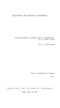 cover of the book Oportunidades, migraciones y desarrollo en el Perú Rural