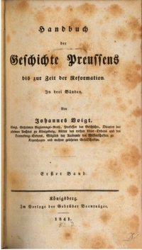 cover of the book Handbuch der Geschichte Preußens bis zur Zeit der Reformation