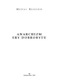 cover of the book Anarchizm ery dobrobytu