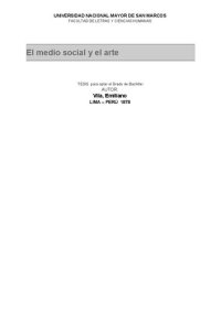 cover of the book El medio social y el arte