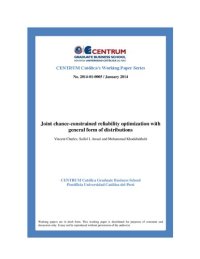 cover of the book Joint chance-constrained reliability optimization with general form of distributions