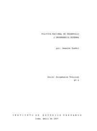 cover of the book Política nacional de desarrollo y dependencia externa