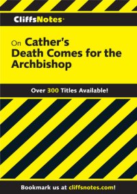 cover of the book CliffsNotes on Cather's Death Comes for the Archbishop