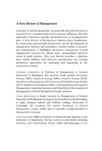 cover of the book A New History of Management