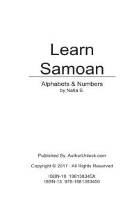 cover of the book Learn Samoan Alphabets & Numbers