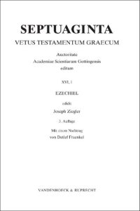 cover of the book Septuaginta. Band 16,1: Ezechiel. Mit einem Nachtrag von D. Fraenkel