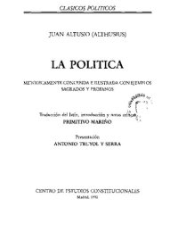 cover of the book LA POLÍTICA - (METÓDICAMENTE CONCEBIDA E ILUSTRADA CON EJEMPLOS SAGRADOS Y PROFANOS)