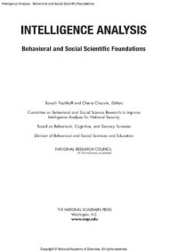 cover of the book Intelligence Analysis: Behavioral and Social Scientific Foundations