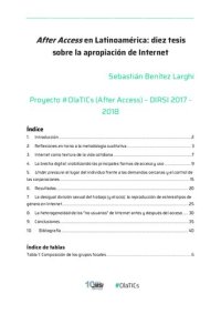 cover of the book After Access en Latinoamérica: diez tesis sobre la apropiación de Internet