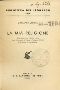 cover of the book La mia religione