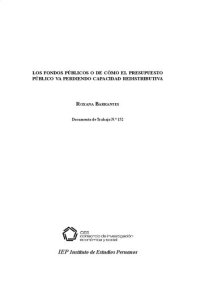 cover of the book Los fondos públicos o de cómo el presupuesto público va perdiendo capacidad redistributiva