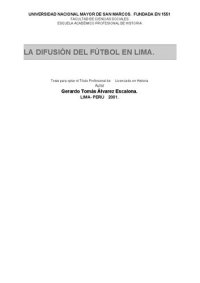 cover of the book La difusión del fútbol en Lima