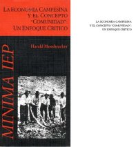 cover of the book La economía campesina y el concepto "comunidad": un enfoque crítico