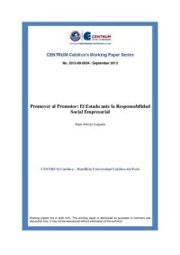 cover of the book Promover al Promotor: El Estado ante la Responsabilidad Social Empresarial