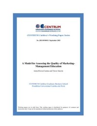 cover of the book A Model for Assessing the Quality of MarketingManagement Education