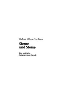 cover of the book Sterne und Steine : Eine praktische Astronomie der Vorzeit